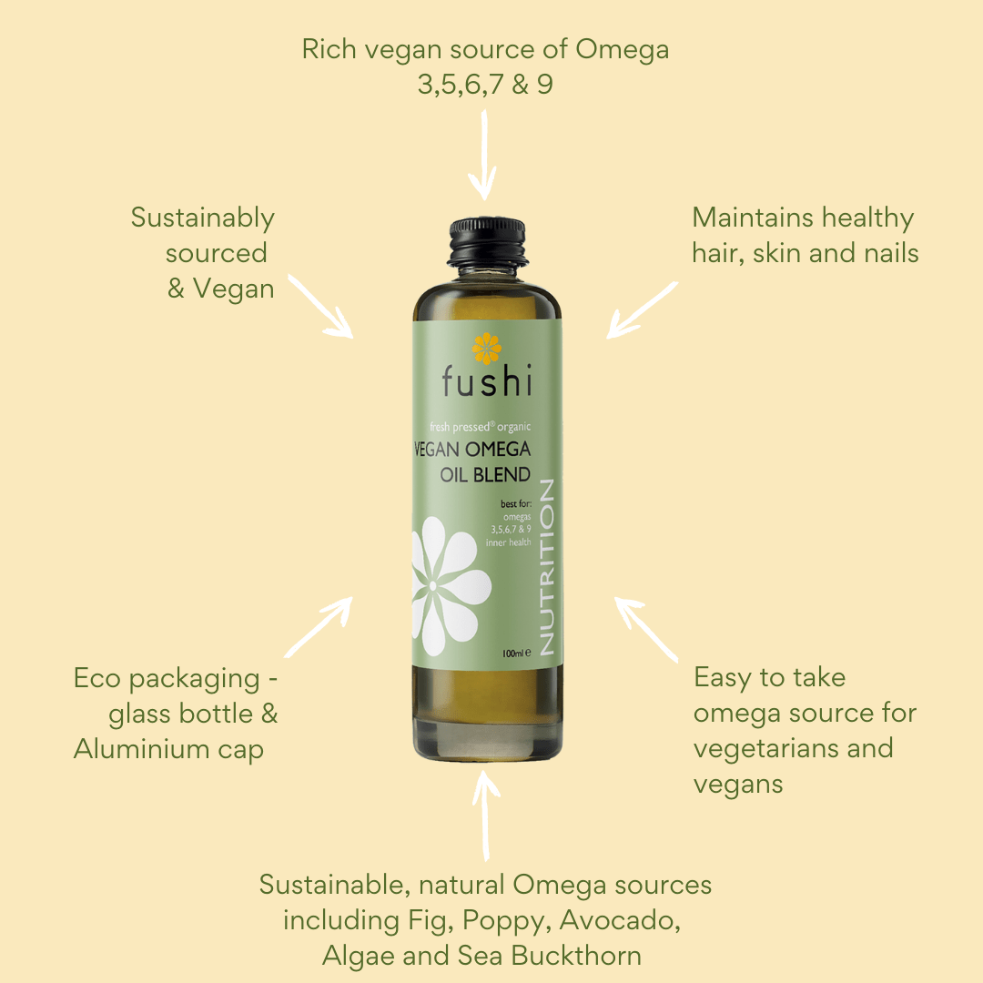Fushi Organic Vegan Omega Oil Blend Ayurveda Inspired Health & Beauty