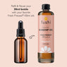 Refillable bottle for organic oils