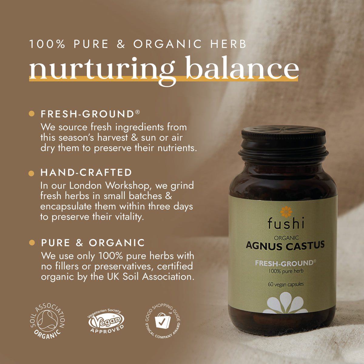 Organic Chaste Tree (Agnus Castus) | Ayurveda | Fushi