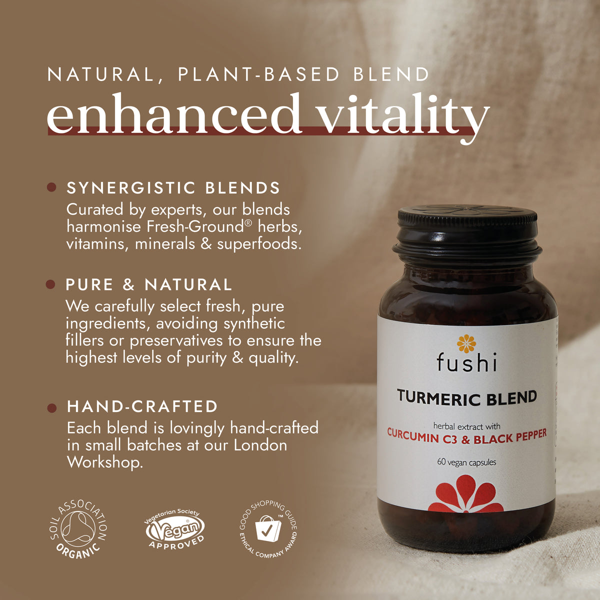 Fushi Turmeric C3 & Bioperine Extract | Ayurveda Inspired Health & Beauty