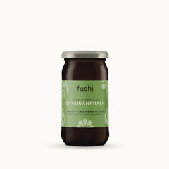 Image of Fushi Pure Ayurvedic Chyawanprash 250g jar,  crafted with over 30 whole-food herbs & fresh Amla berries for natural daily nourishment.